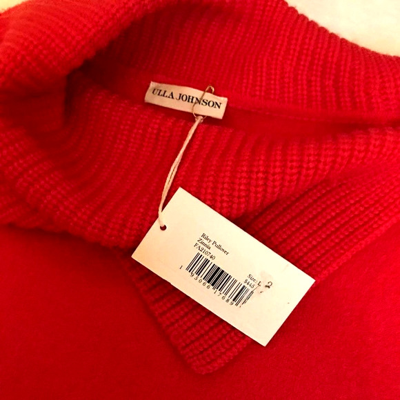 New ULLA Johnson Riley Pullover Zinnia Wool Sweater Large - Picture 7 of 7